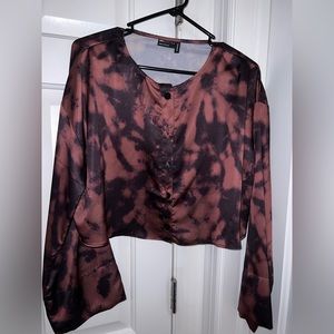 ASOS Tie Dye Satin Top. NWOT